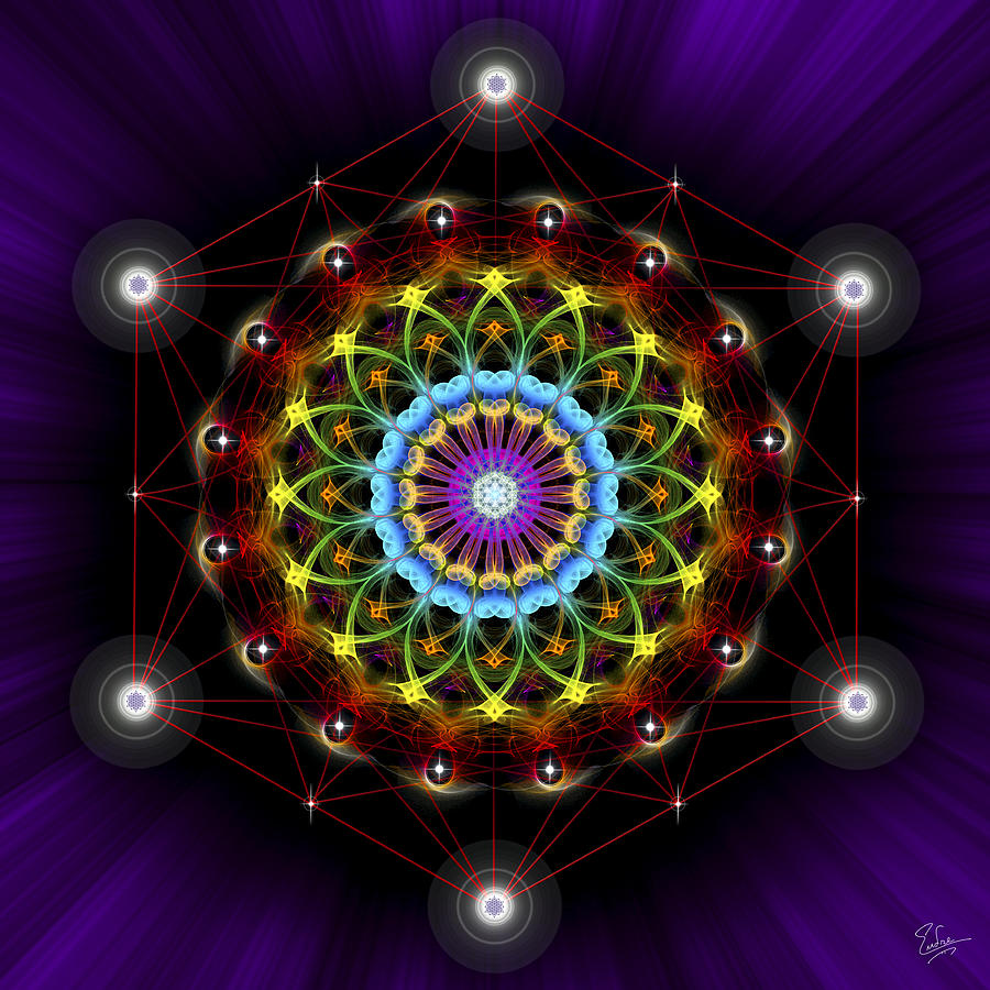 Sacred Geometry 352 Digital Art by Endre Balogh
