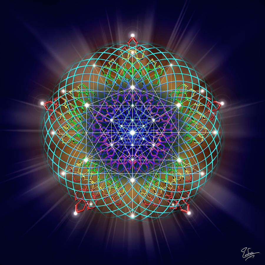 Sacred Geometry 62 Digital Art by Endre Balogh
