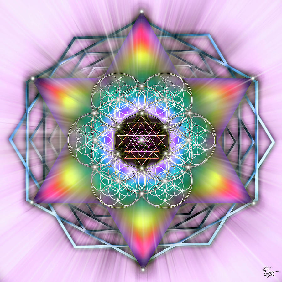 Sacred Geometry 65 Number 2 Digital Art by Endre Balogh