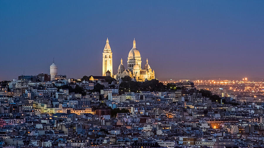 Sacred Heart at the summit of Montmartre Paris Photograph by Pierre Leclerc Photography