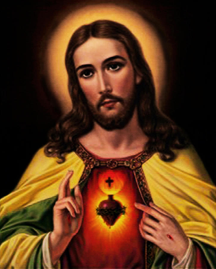 Jesus Digital Art - Sacred Heart of Jesus Christ by Unknown