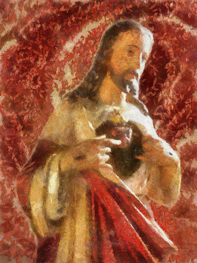 Sacred Heart Of Jesus Photo Art 02 Photograph by Thomas Woolworth