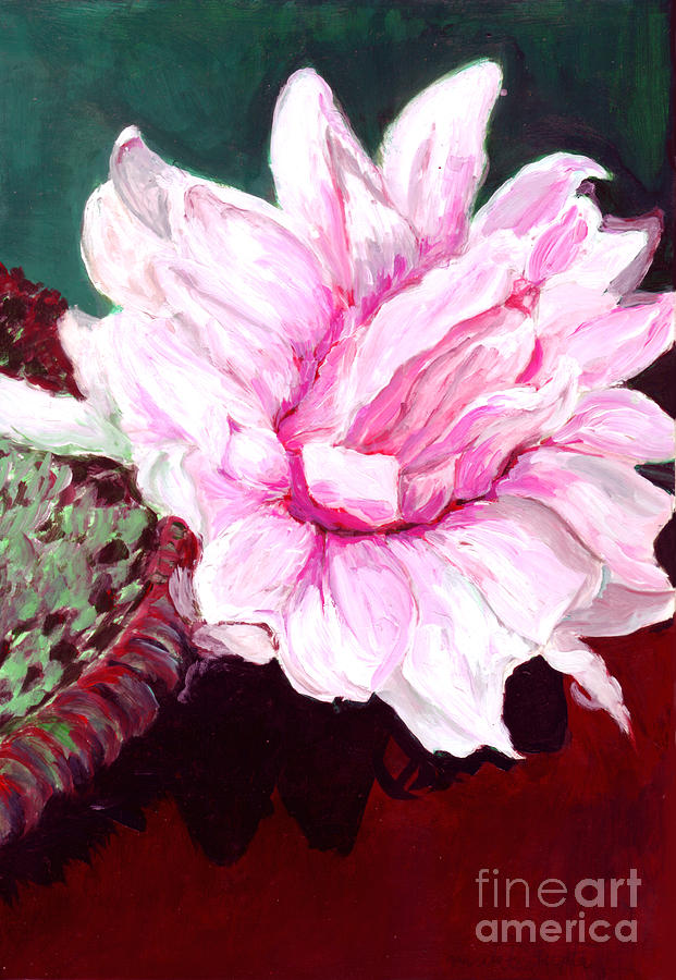 Sacred Pink Lotus  Painting by Mukta Gupta