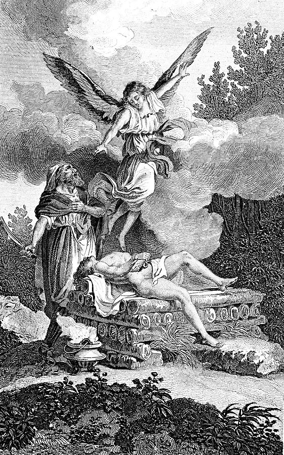 Black And White Photograph - Sacrifice Of Isaac by Collection Abecasis/science Photo Library