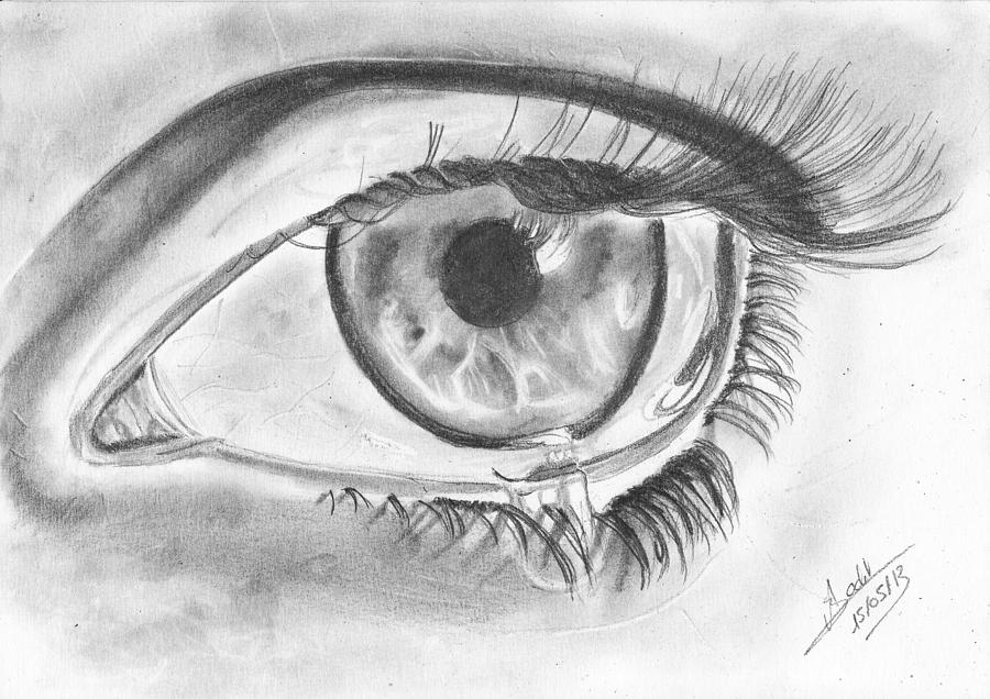 Free Vector | Hand drawn sad eyes cartoon illustration