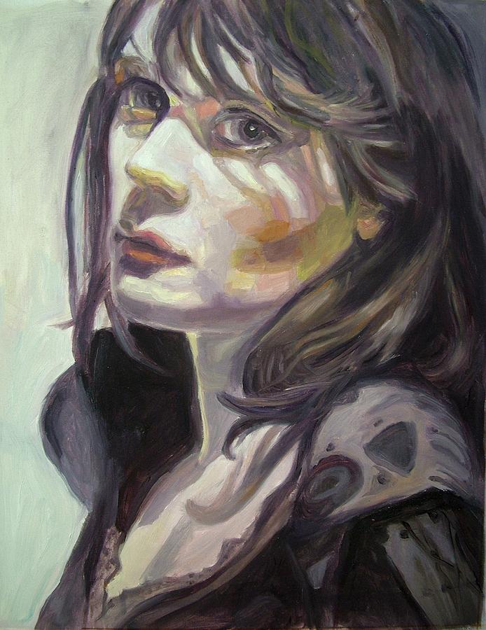 Zooey Deschanel Painting - Sad Zooey by May Lively
