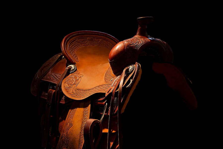 Saddle in the Shop Photograph by Mark McKinney