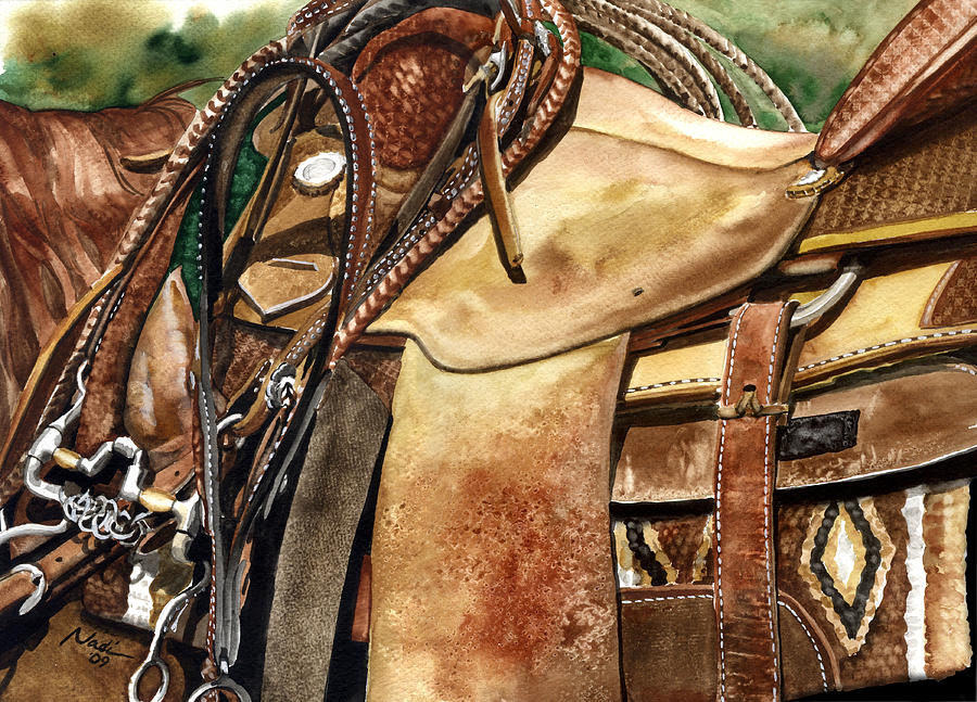 Saddle Texture Painting by Nadi Spencer