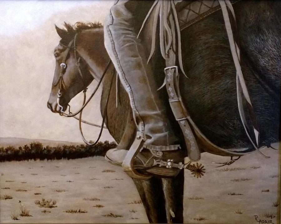 Saddled up and Ready to Go Painting by R Adair