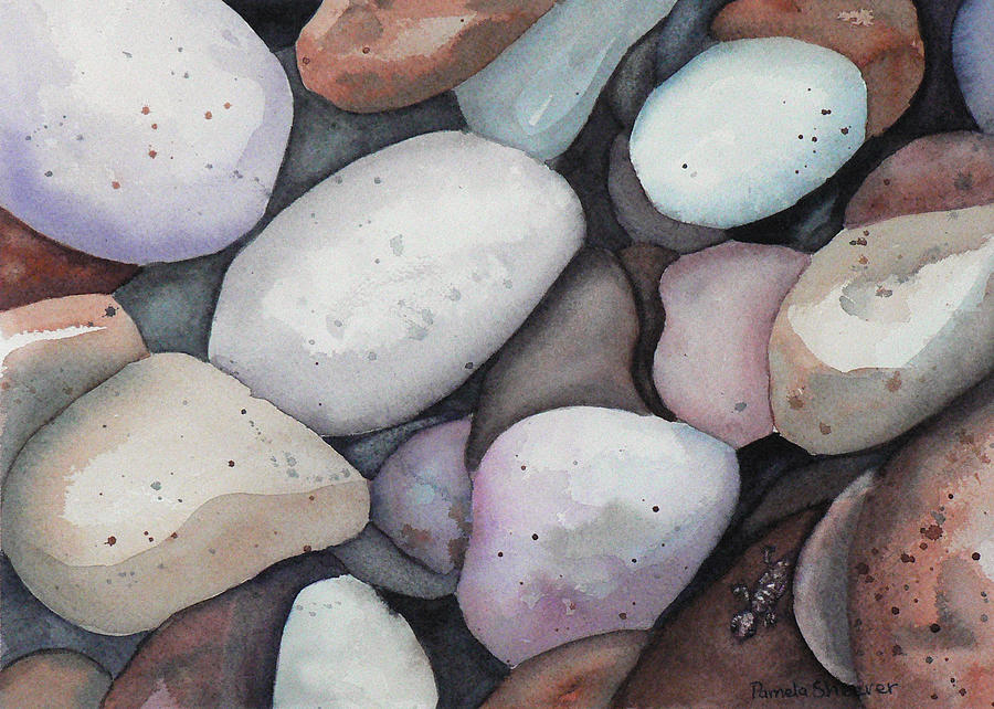 Safe Amongst the Stones Painting by Pamela Shearer