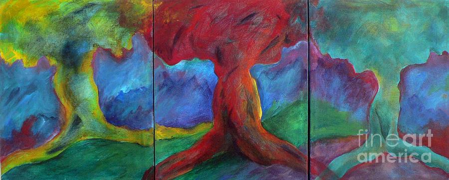 Tree Painting - Safe Arbor by Elizabeth Fontaine-Barr