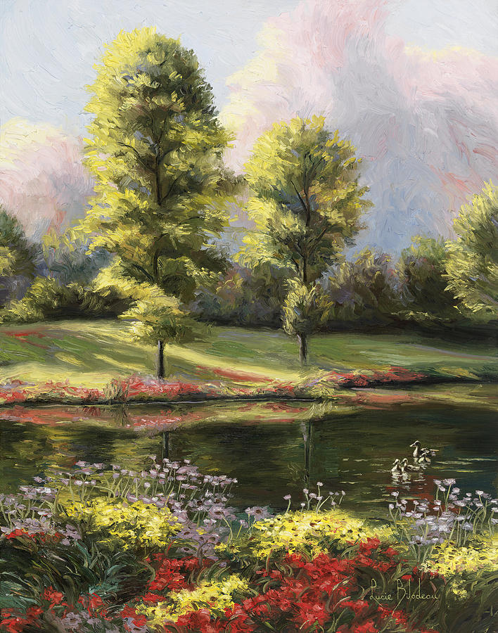 Flower Painting - Safe Haven 1 by Lucie Bilodeau