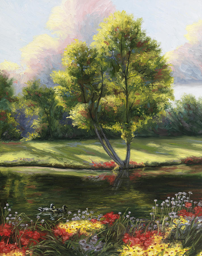 Flower Painting - Safe Haven 2 by Lucie Bilodeau