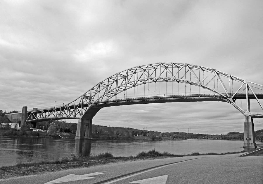 Sagamore Bridge Black and White Photograph by Barbara McDevitt