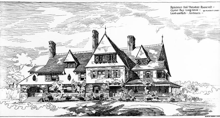 Sagamore Hill, C1880 Drawing by Granger