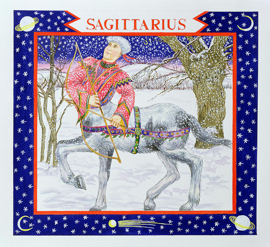 Winter Photograph - Sagittarius Wc On Paper by Catherine Bradbury