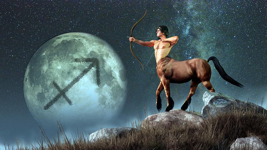 Centaur Digital Art - Sagittarius Zodiac Symbol by Daniel Eskridge