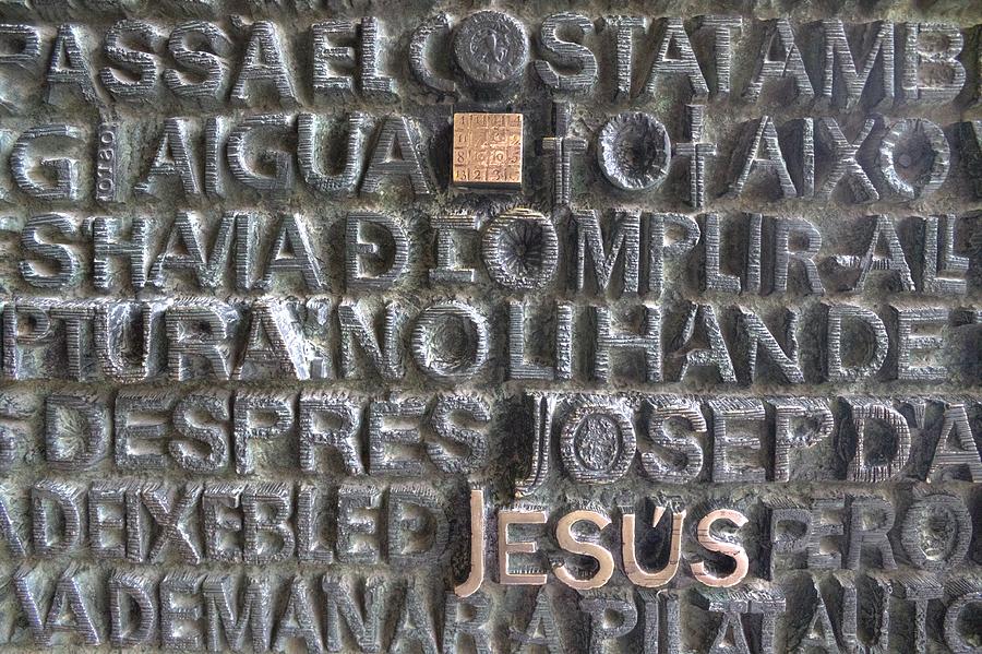 Jesus Christ Photograph - Sagrada Familia Door by Jane Linders