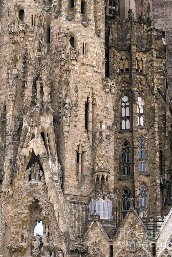 Sagrada Familia Nativity Facade Photograph by Rod Jones