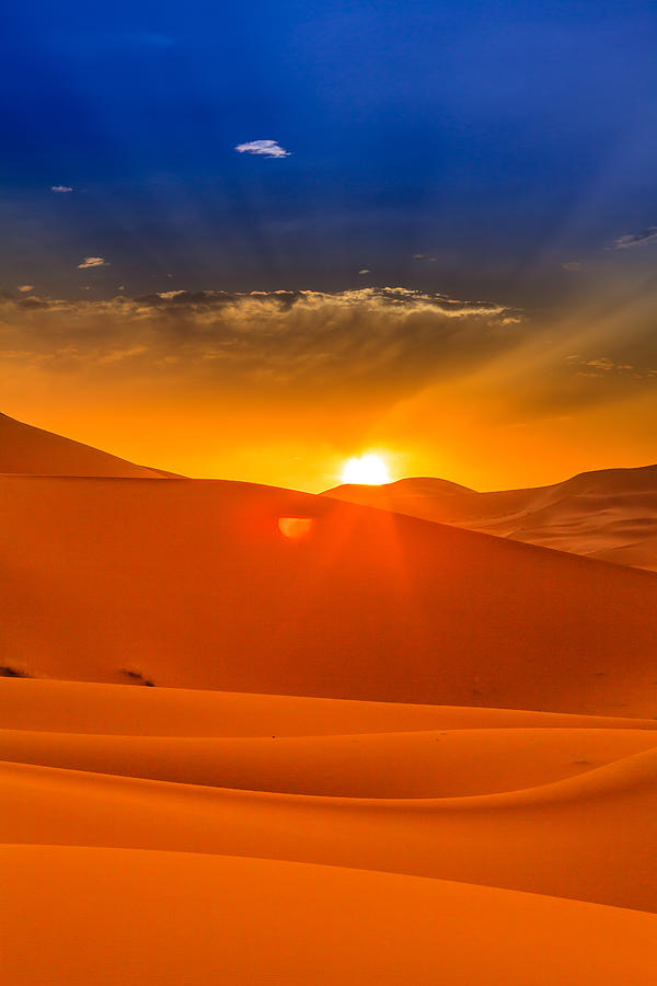 desert sunset background