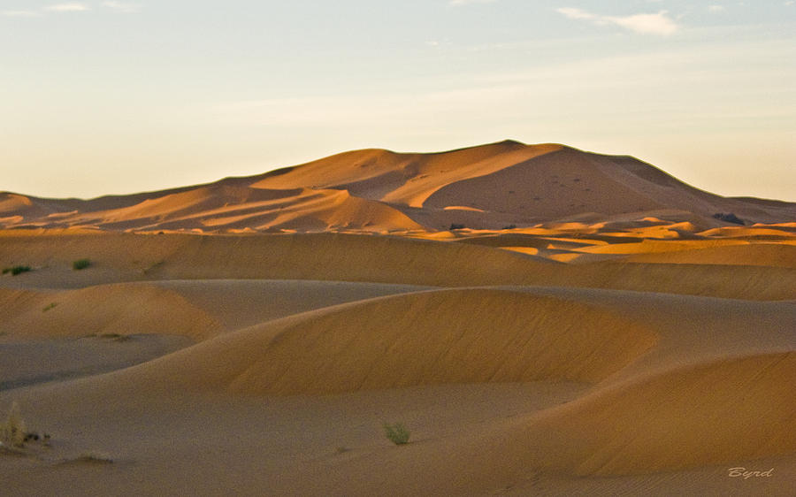 Sahara dunes - early morning Photograph by Christopher Byrd