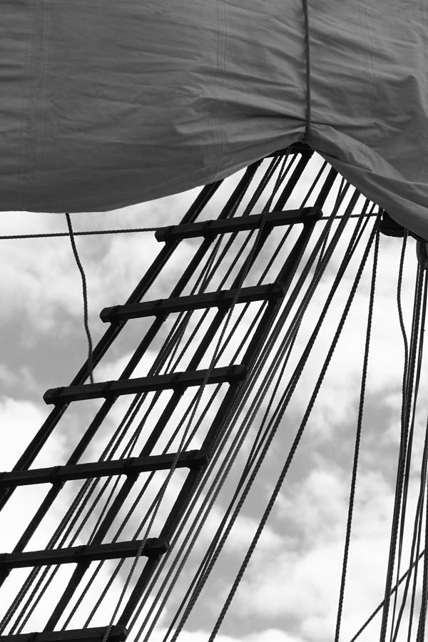 Sail and rigging - monochrome Photograph by Ulrich Kunst And Bettina Scheidulin