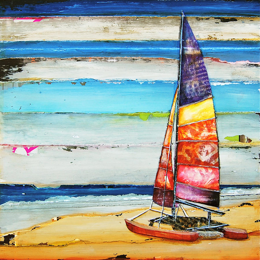 Vintage Mixed Media - Sail Away by Danny Phillips