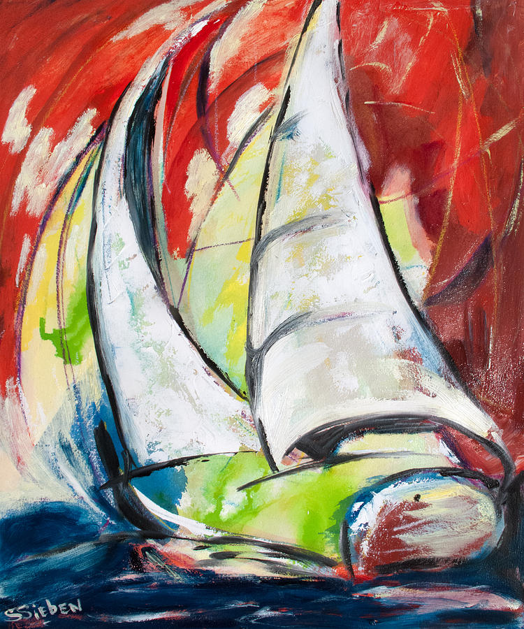 Sail Away I Painting by Sharon Sieben