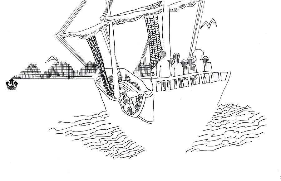Sail Away Drawing by Seth Weaver