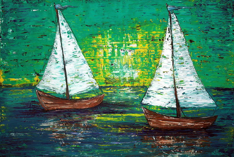 Sailing Painting - Sail Away With Me by Laura Barbosa Sailing Painting - Sail Away With Me by Laura Barbosa