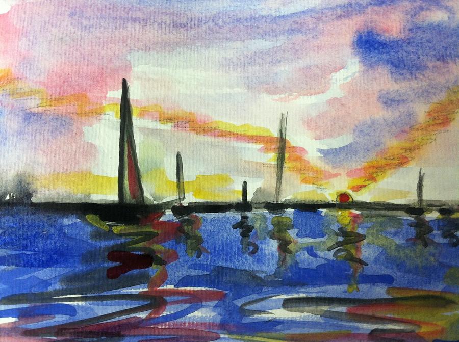 Sail boat 2 Painting by Hae Kim