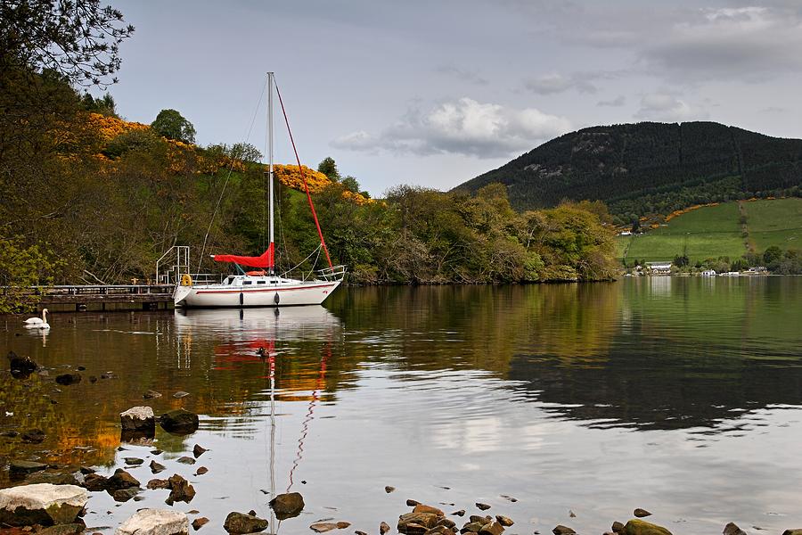 Sail Boat on Loch Ness Photograph by Mike Farslow