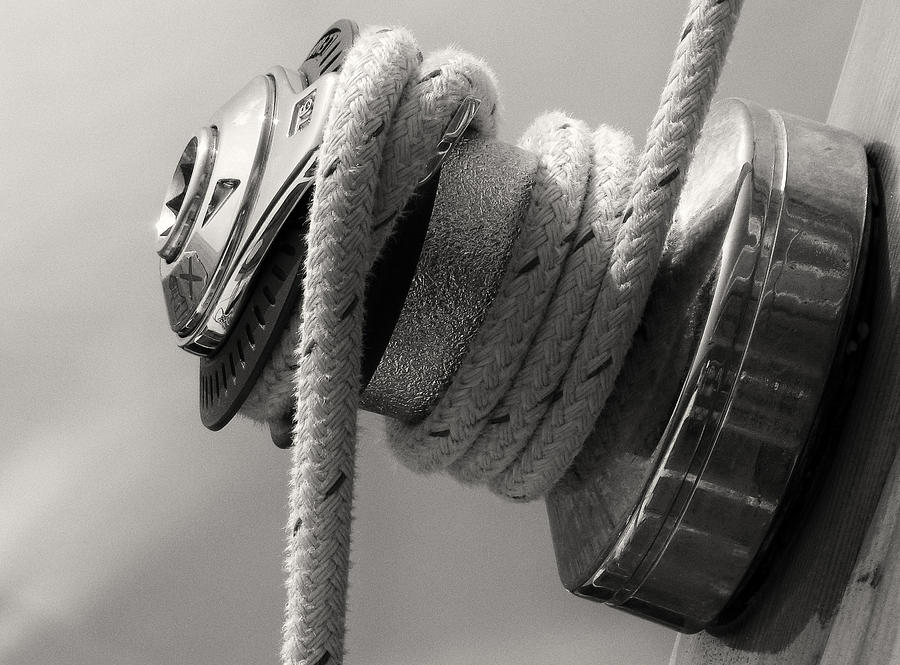 Sail Boat Winch Photograph by Tony Grider