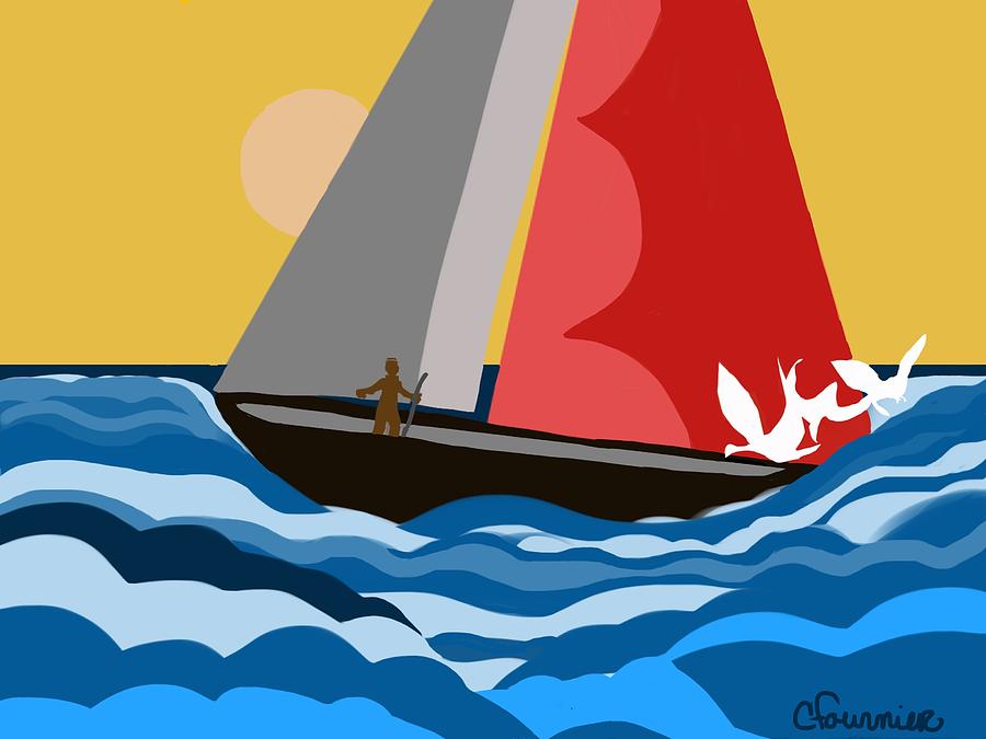 Sail Day Digital Art by Christine Fournier