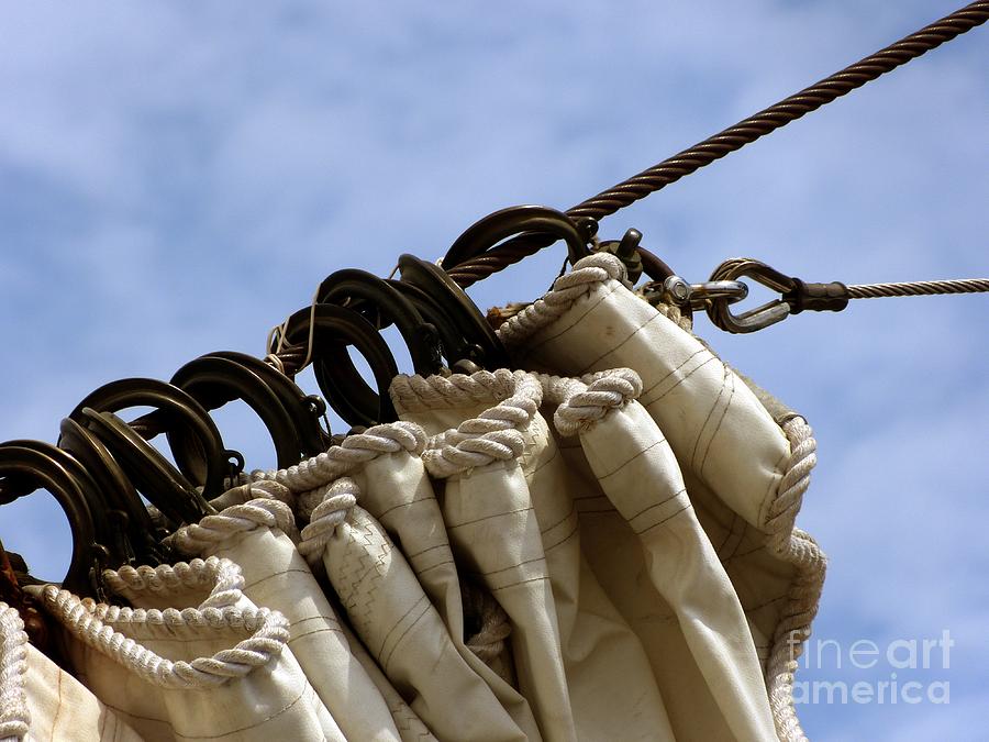Sail Photograph - Sail Hanks by Christine Stack Sail Photograph - Sail Hanks by Christine Stack