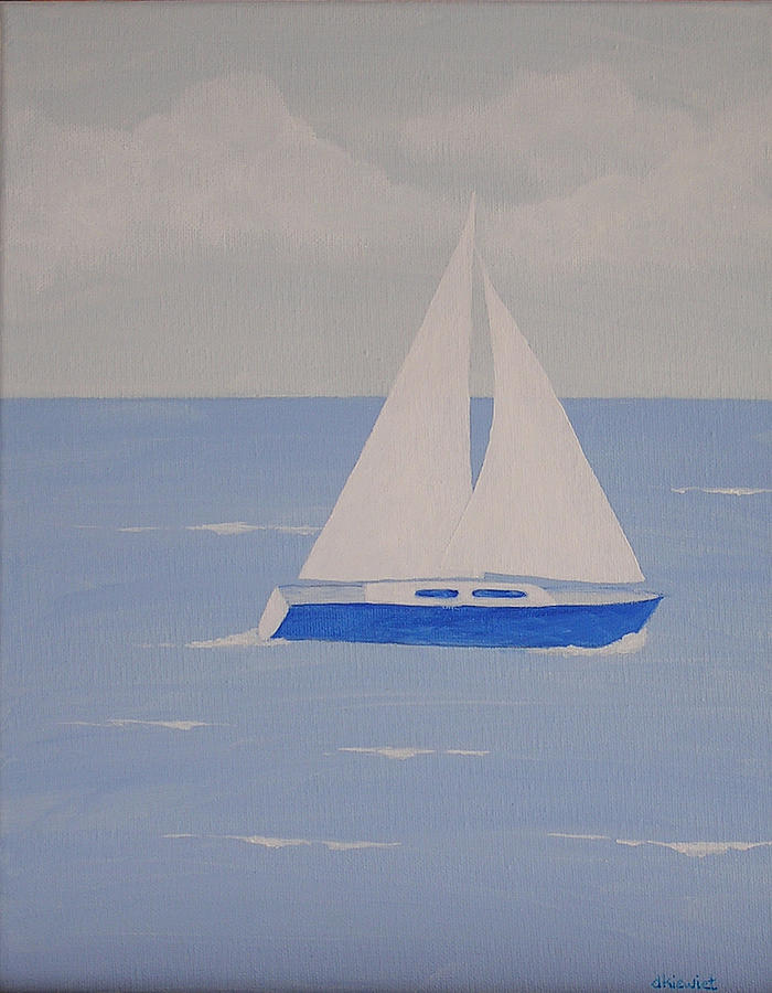 Sail On Silver Girl Painting by Debbie Kiewiet - Pixels