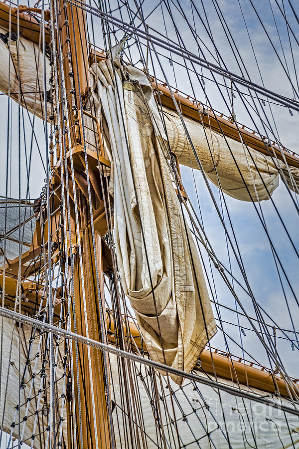 Sail Ship Mast  Photograph by Susan Candelario