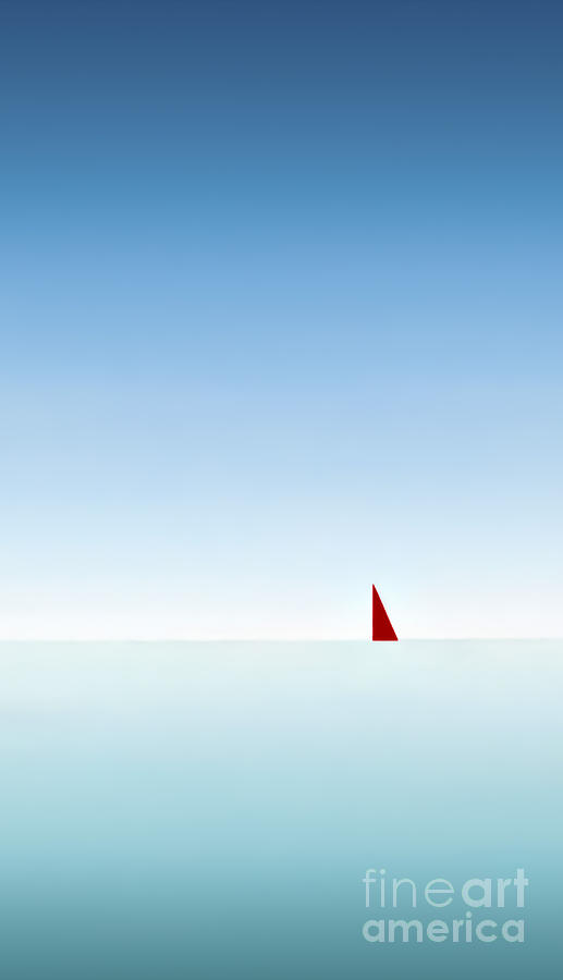Sailboat at Sea Digital Art by Walt Foegelle