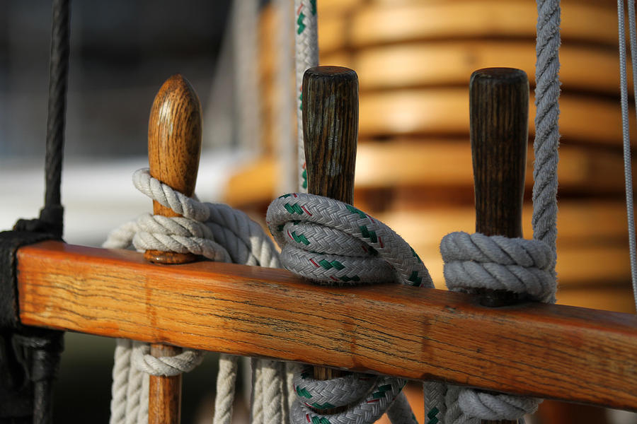 Rope Photograph - Sailboat Bollards by Juergen Roth