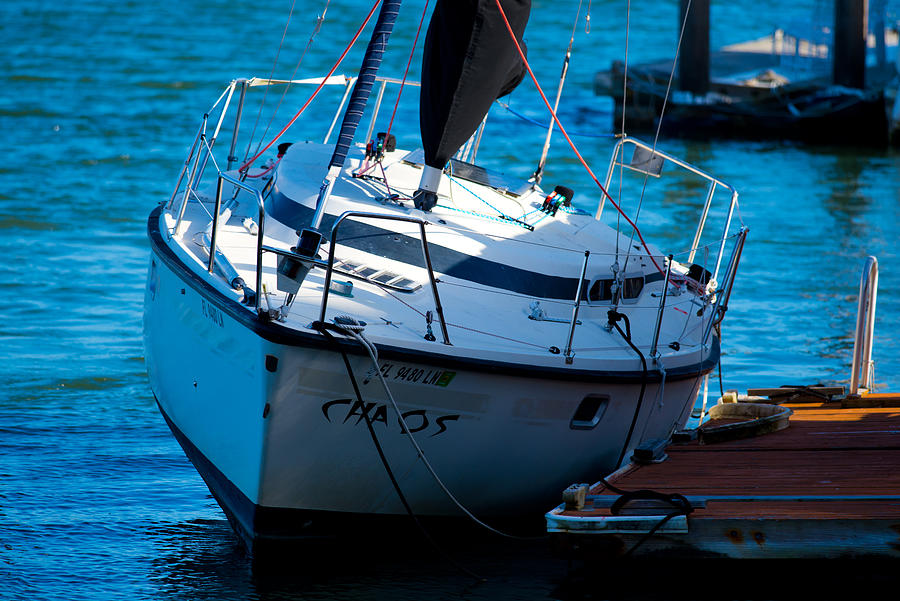 Sailboat Docked Photograph by Valerie Cason Sailboat Docked Photograph by Valerie Cason