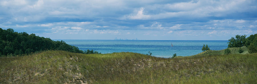 Lake Michigan Photograph - Sailboat In Water, Indiana Dunes State by Panoramic Images