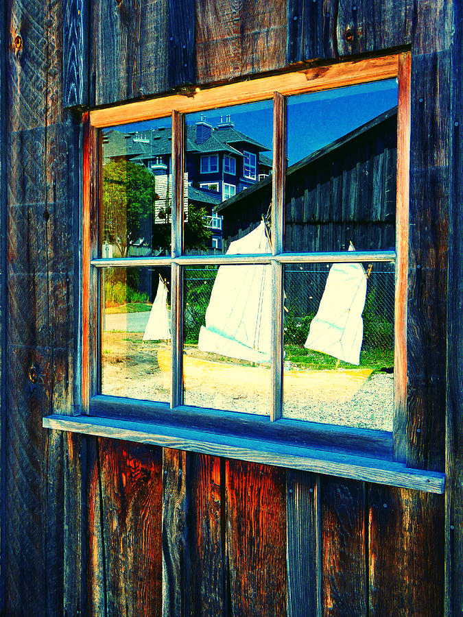 Sailboat in Window 2 Photograph by Laurie Tsemak
