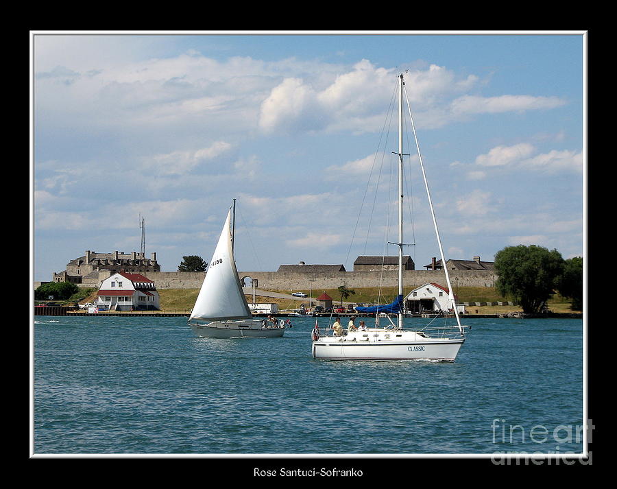 Boat Photograph - Sailboat on Lake Ontario near Old Fort Niagara 2 by Rose Santuci-Sofranko