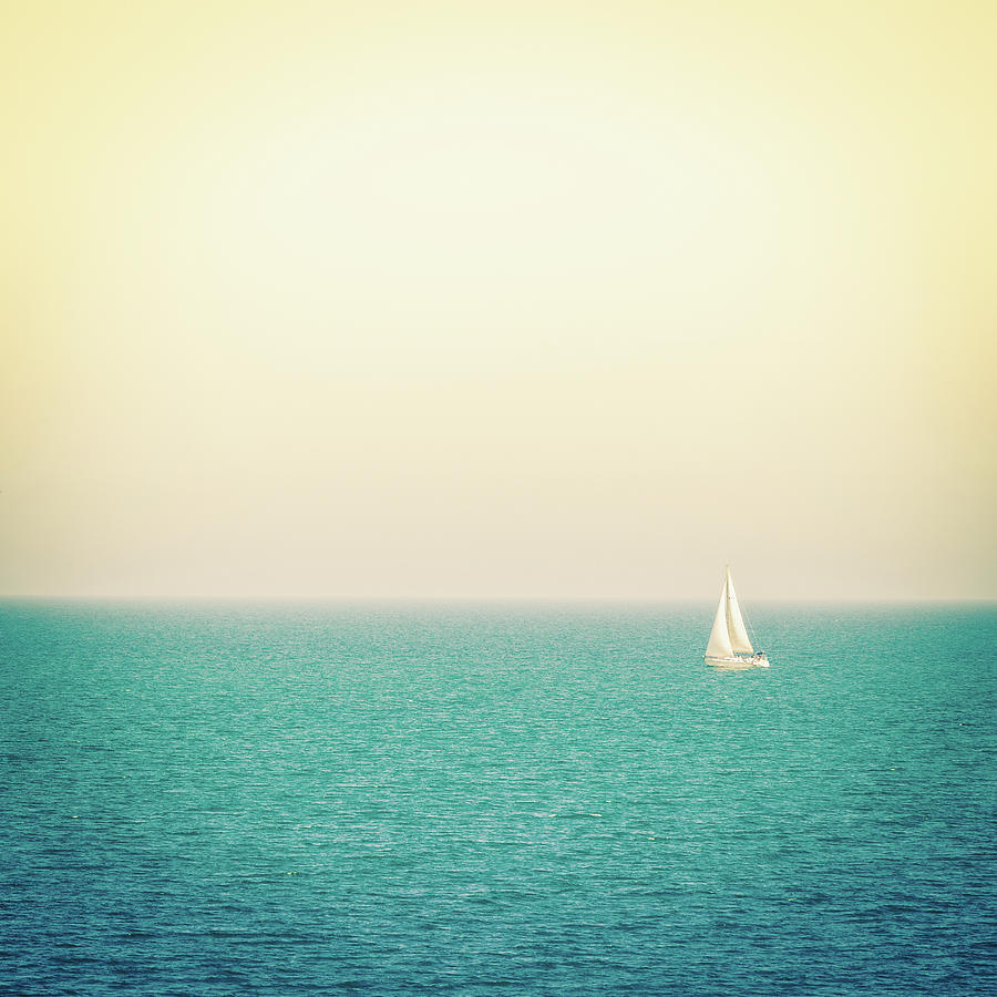 Sailboat On The Sea, Italy Photograph by Zodebala Sailboat On The Sea, Italy Photograph by Zodebala