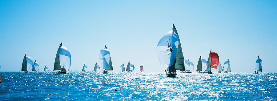 Sailboat Race, Key West Florida, Usa Photograph by Panoramic Images
