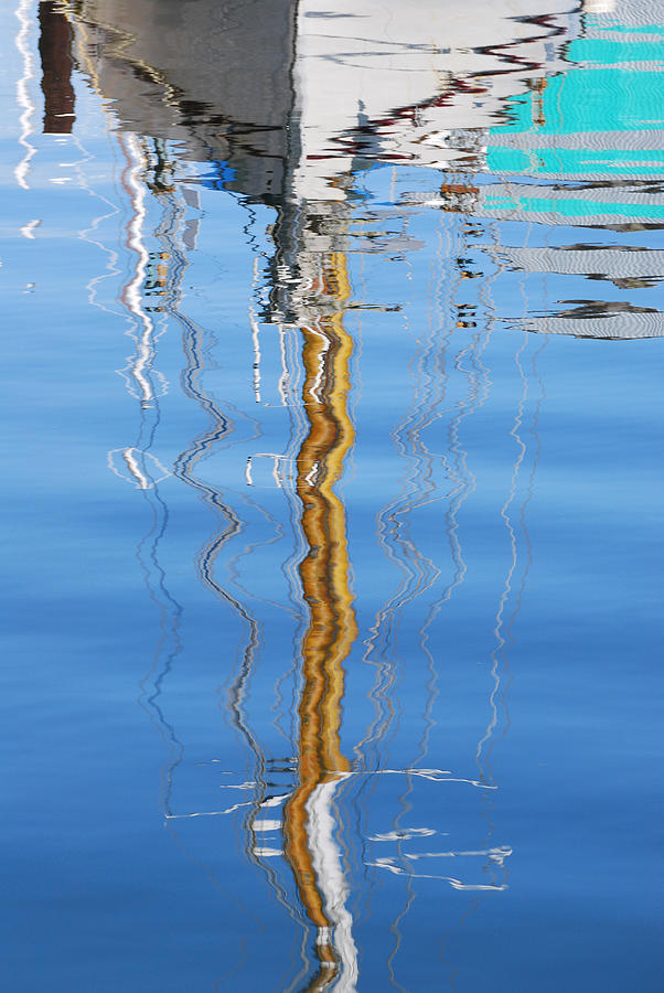 Sailboat Reflection Photograph by Jani Freimann