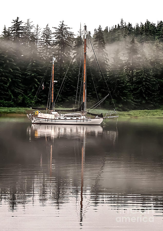 Sailboat Reflection Photograph by Robert Bales
