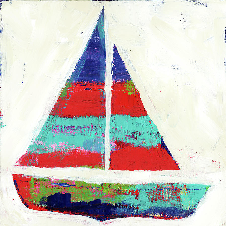 Sailboat Stripe Painting by Pamela J. Wingard