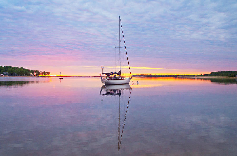 Sailboat Sunrise Photograph by Gary McCormick