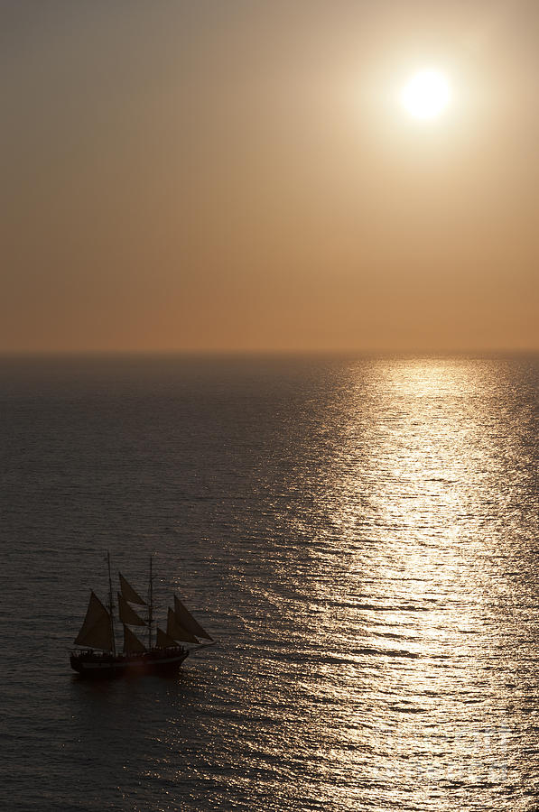 Sailboat Sunset Photograph by Antony McAulay